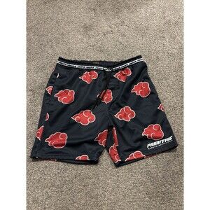 Primitive x Naruto Shippuden Akatsuki Black Mesh Shorts Size Large